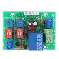 12V infinite cycle relay module, ON-OFF delay, timer,   from 0.5S to 1000min, with start-stop function for cyclic on-off control
