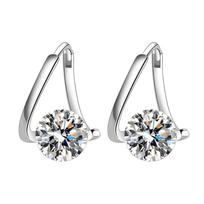 Magnetoterapijos germanio auskarai limfos drenažas auskarai-studs silver gray