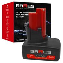 Gares akumuliatorius, skirtas Milwaukee C12 M12 M12B2 M12B3 M12B4 M12B6 M12B9 REDLITHIUM, 12 V 4Ah