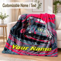 Custom Text Flannel Blanket Monster Energy Print Warm Cozy Blanket Home Sofa Bedding 130cmx150cm