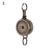 1pc Retractable ID Card Badge Reel Chrome Metal Retractable Door Pass Holder Retractable Chain Work Card Keychain