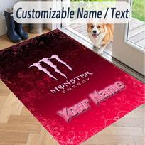 Custom Text Printed Rug Monster Energy Non Slip Floor Carpet For Home Room Decor 40cmx60cm