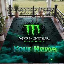 Custom Text Printed Rug Monster Energy Non Slip Floor Carpet For Home Room Decor 80cmx120cm