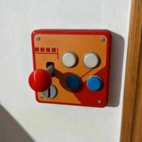 Retro Arcade Game Joystick Wall Light Switch Panel 80S Vintage Decorative Wall Plate Cover For Game Room Bedroom as the picture
