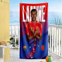Lamine Yamal Barcelona Debut Beach Towel Quick-Dry Soft Microfiber Comfortable Lightweight 70cmx140cm(27x55inch)