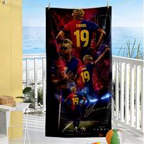 Lamine Yamal Barcelona Debut Beach Towel Quick-Dry Soft Microfiber Comfortable Lightweight 70cmx140cm(27x55inch)