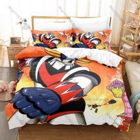 Goldorak Duvet Cover Set 3 Piece Bedding Set Robot Pattern Bed Set with Pillowcases for Home Decor 100x130CM