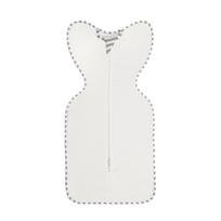 Baby Swaddle Sleep Bag Newborn Infant Anti Startle All Cotton Sack M 10-15 lbs white