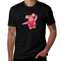 Clangers cartoon TShirt Odor Resistant Short Sleeve Top 4XL black
