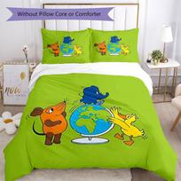 3pcs Die Maus Bedding Set Duvet Cover Closure Includes 1 Duvet Cover & 2 Pillowcases, Soft and Comfortable for All Seasons. 135cmx200cm