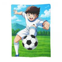 Kapitono Tsubasos Japonijos Futbolo Anime Antklodė Minkšta Šilta Flanelinė Mesti Antklodę Dangalas Lovai Kelionei Namams Sofai 125x150cm