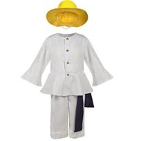Anime Monkey D Luffy Cosplay Costume For Men New World Clothes Luffy Straw Halloween Party Uniform Outfits Top+Pants+Waistband L