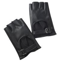 Punk Half Finger Gloves Short Performance Gloves Punk Fingerless Mittens  Party gray
