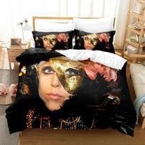 Singer L-Lady G-Gaga duvet cover and pillowcase, home single/double bed linen set, bedroom decoration, gift for boys and girls 135×200cm