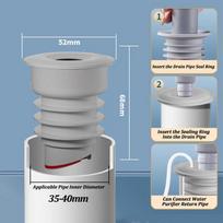 Silicone Bathroom Sewer Seal Ring Kitchen Sink Sewer Pipe Plug Washing Machine Anti-odor Leakage Floor Drain Connector Stopper