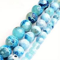 Akmeninės Drakono Agato Karoliukai Papuošalams,  10mm 36pcs beads