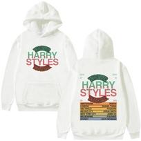 Color-tour Men Hoodie Front Harry Styles Tour Logo Chest Print, City List Back Art Graphic, Thick Fleece Pullover Sweatshirt for Sport Weekend Wear 2XL balta