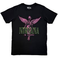Nirvana In Utero Purple Angel Vintage T-shirt Medium Black L pink