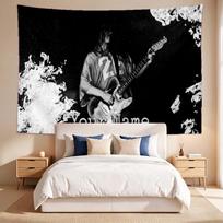 Billie Eilish (1) Custom Name Tapestry Wall Hanging Tapestry Wall Art Decor for Bedroom Living Room 100cmx150cm white