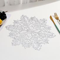 6pcs Hollow Table Mat Heat Resistant Insulation Pad Kitchen Accessories Snowflake Placemat  Hotel Style F
