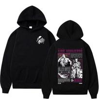 Anime Jojo Bizarre Adventure Kira Yoshikage Killer Queen Hoodies Men Women Fashion Hooded Sweatshirt Fleece Long Sleeve Pullover S black
