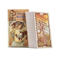 Tarot Mucha Tarot Deck Card Table Card Game  Board game Fate Divination Card beige