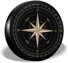Compass Rose Black Spare Tire Cover UV Sun Wheel Covers Fit for Trailer RV SUV and Many Vehicle 14 15 16 17 Inch 15inch