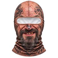 White Mustache Old Man Balaclava Face Mask Full Coverage Funny Ski Mask  Costume Parties 5 black