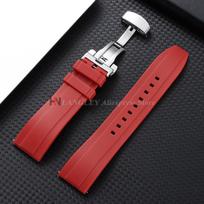 Quick Release Rubber Watch Strap for Omega Replace Bracelet for Tissot for Citizen for Seiko 18mm 20mm 22mm 24mm Silicone Bands 3 18mm raudona