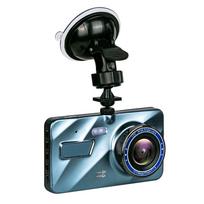 Dual-Lens Dashcam with a 4-Inch Touchscreen and Wide-Angle Lens; Suitable for Most Vehicles and Easy to Install Single Lens+128g Card