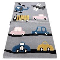 Kilimas PETIT TOYS žaislai, automobiliai pilka, Pilka