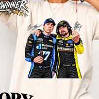 Comfort Colors Carson Hocevar Ryan Blaney Middle Finger Shirt, Vintage Racing Graphic Tee, Fight Brawl Fan Gift, Racing Fan Gift Unisex Tee 130 black