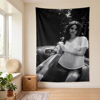 Lana Del Rey (57) Sieninė gobelenas Stilingas sienos kabinamas elementas miegamajam, svetainei, bendrabučiui Graži dovana šeimai ir draugams 130cmx150cm