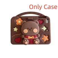 3D Cartoon Flower Bear holder Tablet Case For Xiaomi pad 8 7 Pro Redmi pad 2 SE Pro 11  Silicone Cover For iPad 7/8/9/10/11 A16/12th Air Pro Mini 6 7 For iPad Mini 6/7 8.3" brown
