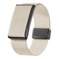 Replacement Wristband for Amazfit Helio Magnetic Nylon Sport Loop with Metal Frame Fitness Tracker Accessory Replacement Strap beige