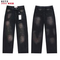 2026 SS Vale Forever Relaxed Straight Jeans Men Streetwear High Waist Casual Denim Pants 34 black