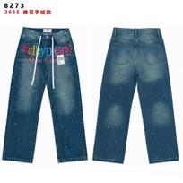 2026 SS Vale Forever Relaxed Straight Jeans Men Streetwear High Waist Casual Denim Pants 36 gray