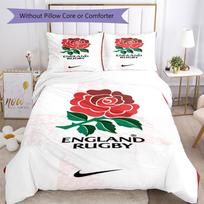 3pcs England Rugby Bedding Set Duvet Cover Closure Includes 1 Duvet Cover & 2 Pillowcases, Soft and Comfortable for All Seasons. 140cmx200cm