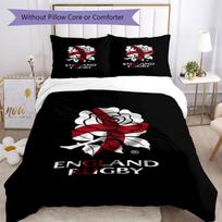 3pcs England Rugby Bedding Set Duvet Cover Closure Includes 1 Duvet Cover & 2 Pillowcases, Soft and Comfortable for All Seasons. 180cmx210cm
