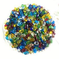 Fluorito akmenukai, 100 g - spalvotas stiklas