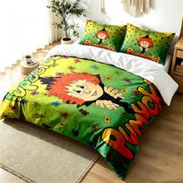 Pumuckl 3pc Duvet Cover Set Simple Modern Bedding Set Wrinkle Resistant Soft Fabric All Season Use a perfect gift 140cmx210cm