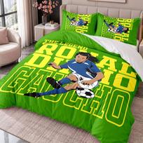 Ronaldinho 3Pcs Bedding Set Duvet Cover With Two Pillowcases For Bedroom Home Decoration 135cmx200cm
