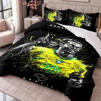 Ronaldinho 3Pcs Bedding Set Duvet Cover With Two Pillowcases For Bedroom Home Decoration 140cmx200cm