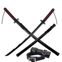 Pu Leather Belt For Katana Medieval Sword Holder Cosplay Props Demon Slayer Scabbard Holder one size black