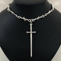 Xiaomi Small Wire Brambles Iron Heart Choker Necklace for Women Hip-hop Gothic Punk Style Barbed Wire Little Thorns Chain Choker Gifts black