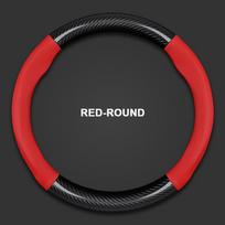Car Carbon Fiber Leather Steering Wheel Cover For Skoda VRS Kodiaq Karoq Kamiq Octavia 1 a5 Scala Superb Yeti Fabia ENYAQ Citigo