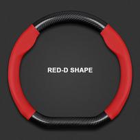 Car Carbon Fiber Leather Steering Wheel Cover For Skoda VRS Kodiaq Karoq Kamiq Octavia 1 a5 Scala Superb Yeti Fabia ENYAQ Citigo