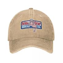 aBubba Gump Miško Krevetės Jūros Gėrybės Džinsinis Beisbolo Kepuraitė Amerikietiškas Restoranas Teniso Skate Hip Hop Kepurės Vasarinės Unisex Beisbolo Kepuraitės One Size beige