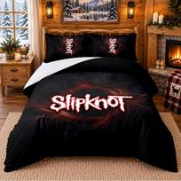 Printed 3Pcs Bedding Set Slipknot Pattern Bed Sheet Pillowcase For Bedroom Decor 135cmx200cm black