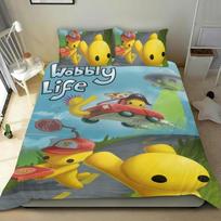 Wobbly Life Game 3D Printed Bedding Set Cartoon Duvet Cover Pillowcases for Girls Boys Gifts 70x133cm